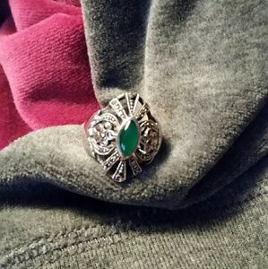 Sterling Silver and Marcasite Ring
